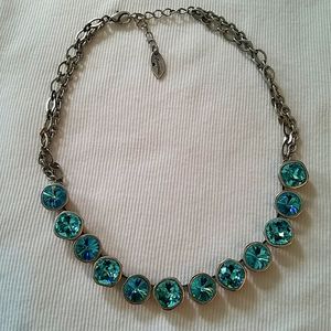 Swarovski crystal necklace,Light Turquoise, by The Garden, like the Famous Maker